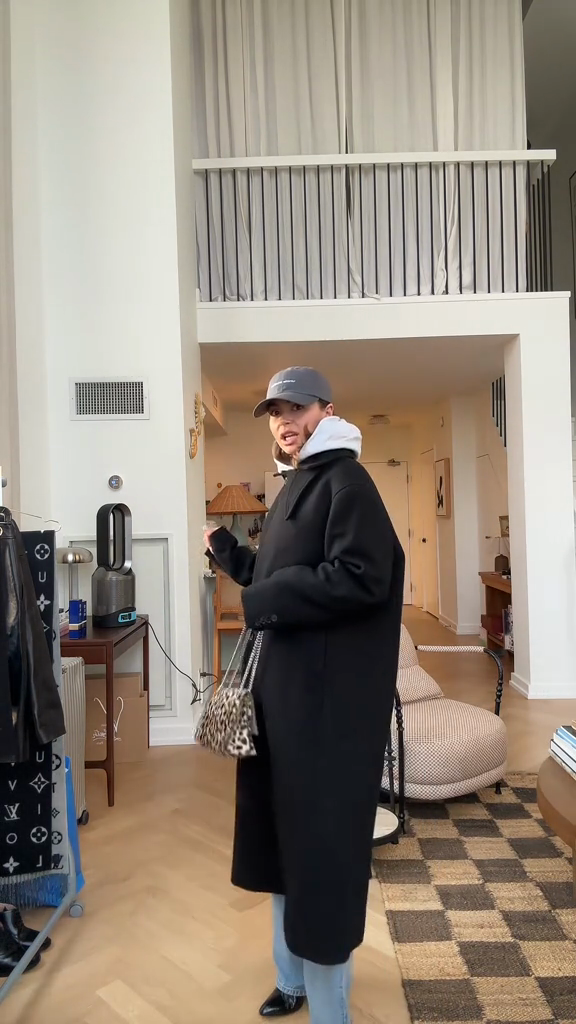 Oversized Longline Wool-Blend Coat