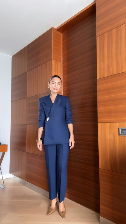 Navy Blue Tailored Suit