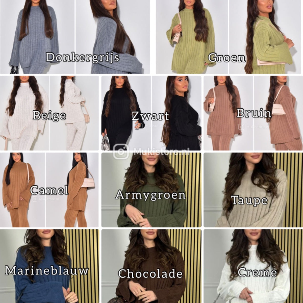 Knitwear Oversized Long Top Wide Leg And Sleeve Detail 23535