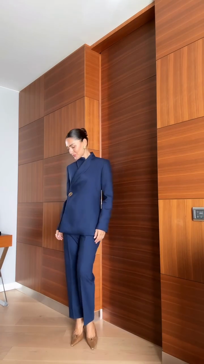 Navy Blue Tailored Suit
