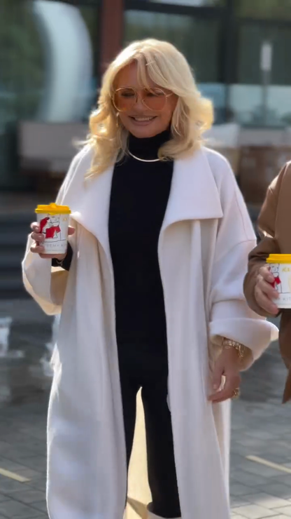 White oversized coat