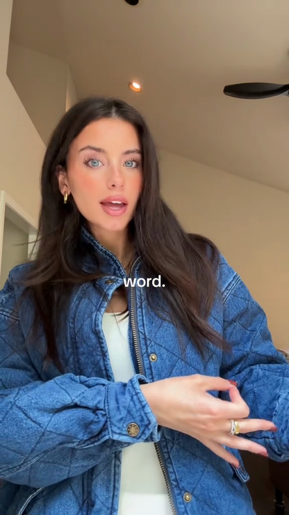 Quilted denim jacket