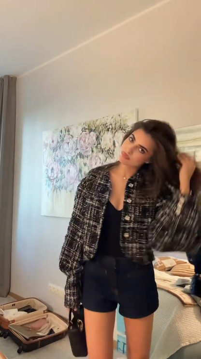 Black and White Tweed Jacket