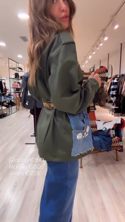 Embroidered Details Denim Jacket