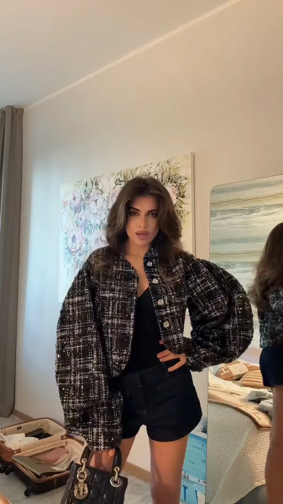 Black and White Tweed Jacket