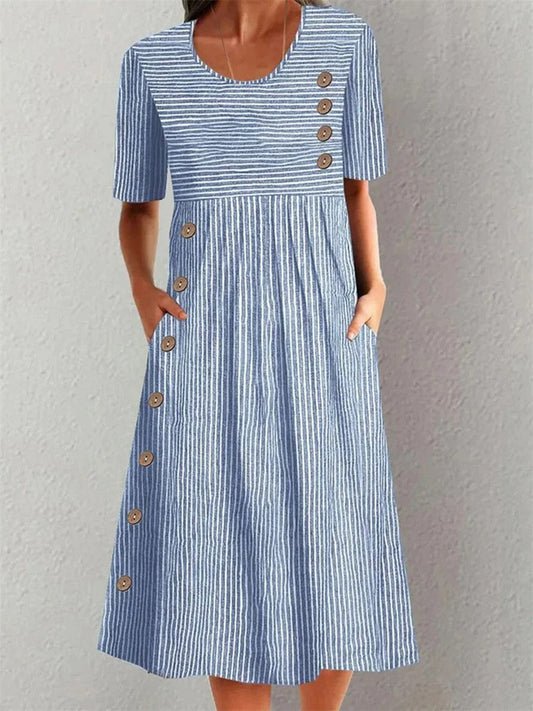 Mirella | Coastal Stripe Midi