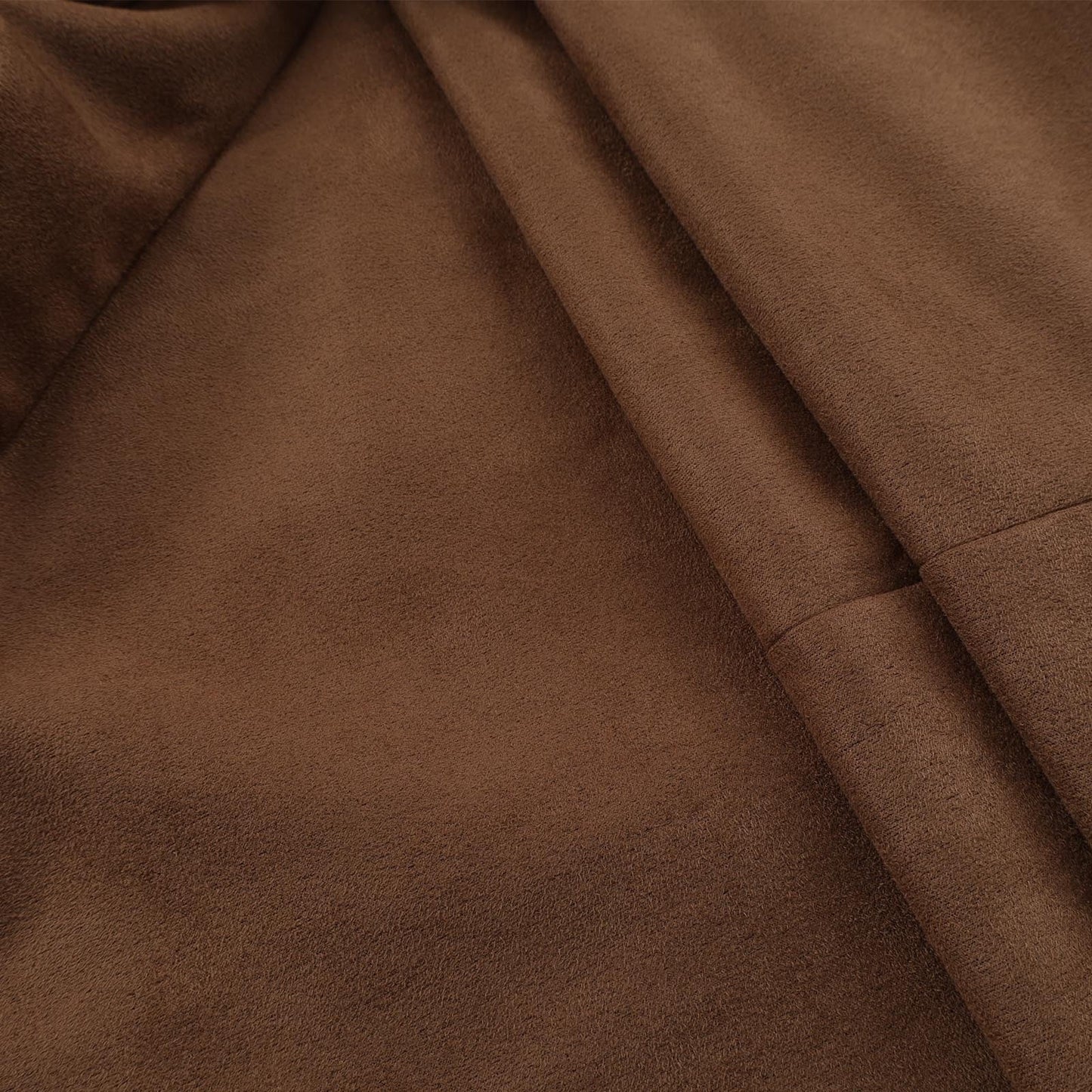 Casual long suede pea coat