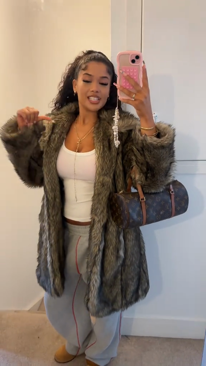 Faux fur coat