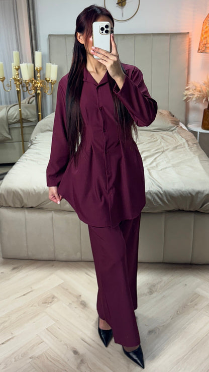 Essential Blouse Set Pleated Waist Detail