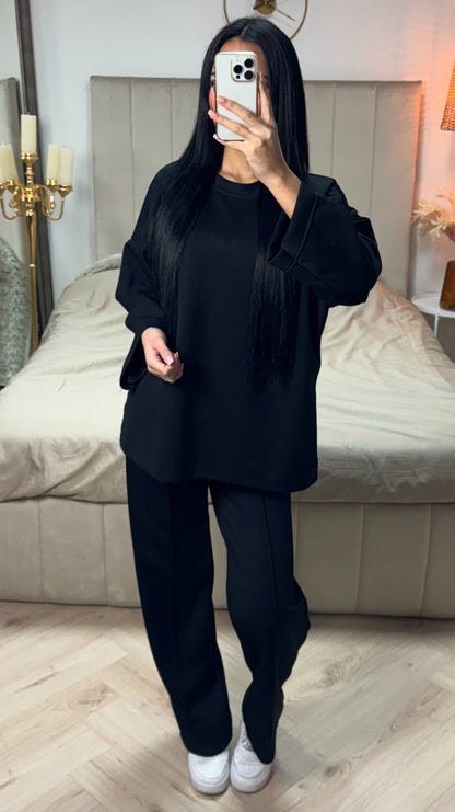 Essential Super Soft Mid Stripe Pants Set