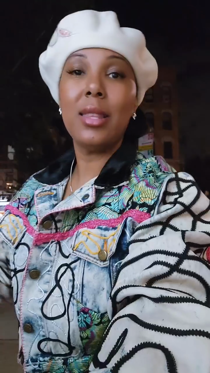 Colorful Embroidered Denim Jacket