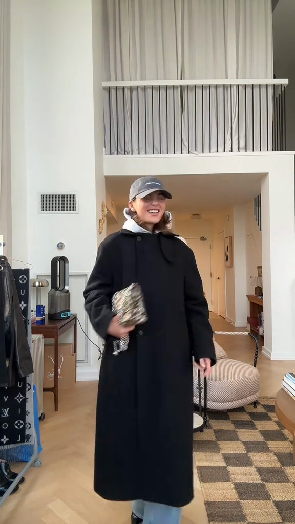 Oversized Longline Wool-Blend Coat