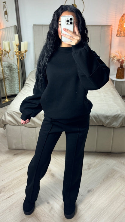 Thick Jogging Set Seam Detail