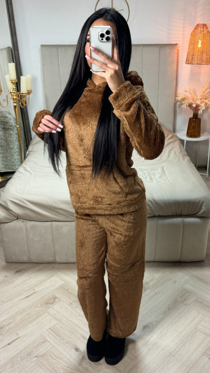 Fully Double Sided Teddy Hoodie Set