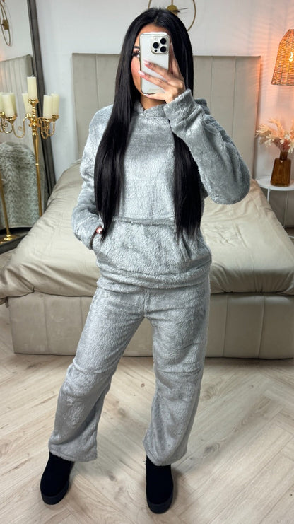 Fully Double Sided Teddy Hoodie Set