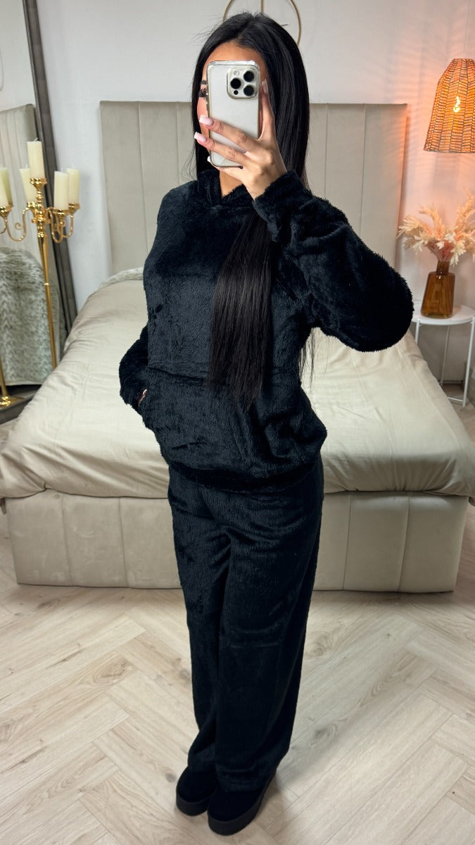 Fully Double Sided Teddy Hoodie Set