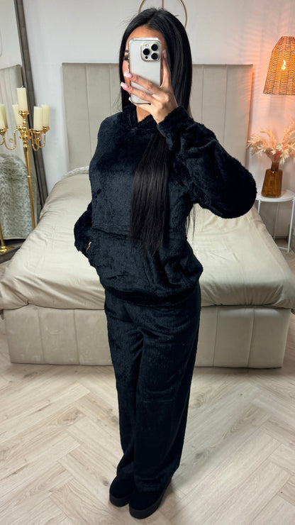 Fully Double Sided Teddy Hoodie Set