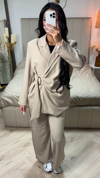 Golden Detail Tie Belt Wrap Set