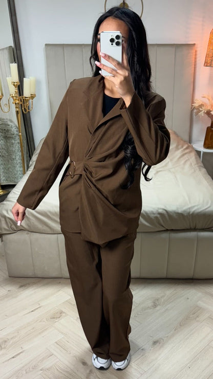 Golden Detail Tie Belt Wrap Set