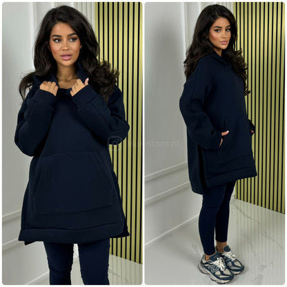 Hoodie Capuchon Legging Set Side Split