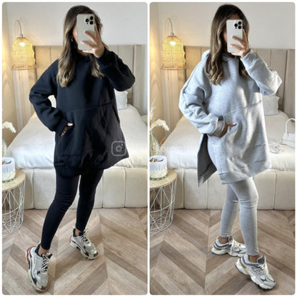 Hoodie + Legging Set Side Splits