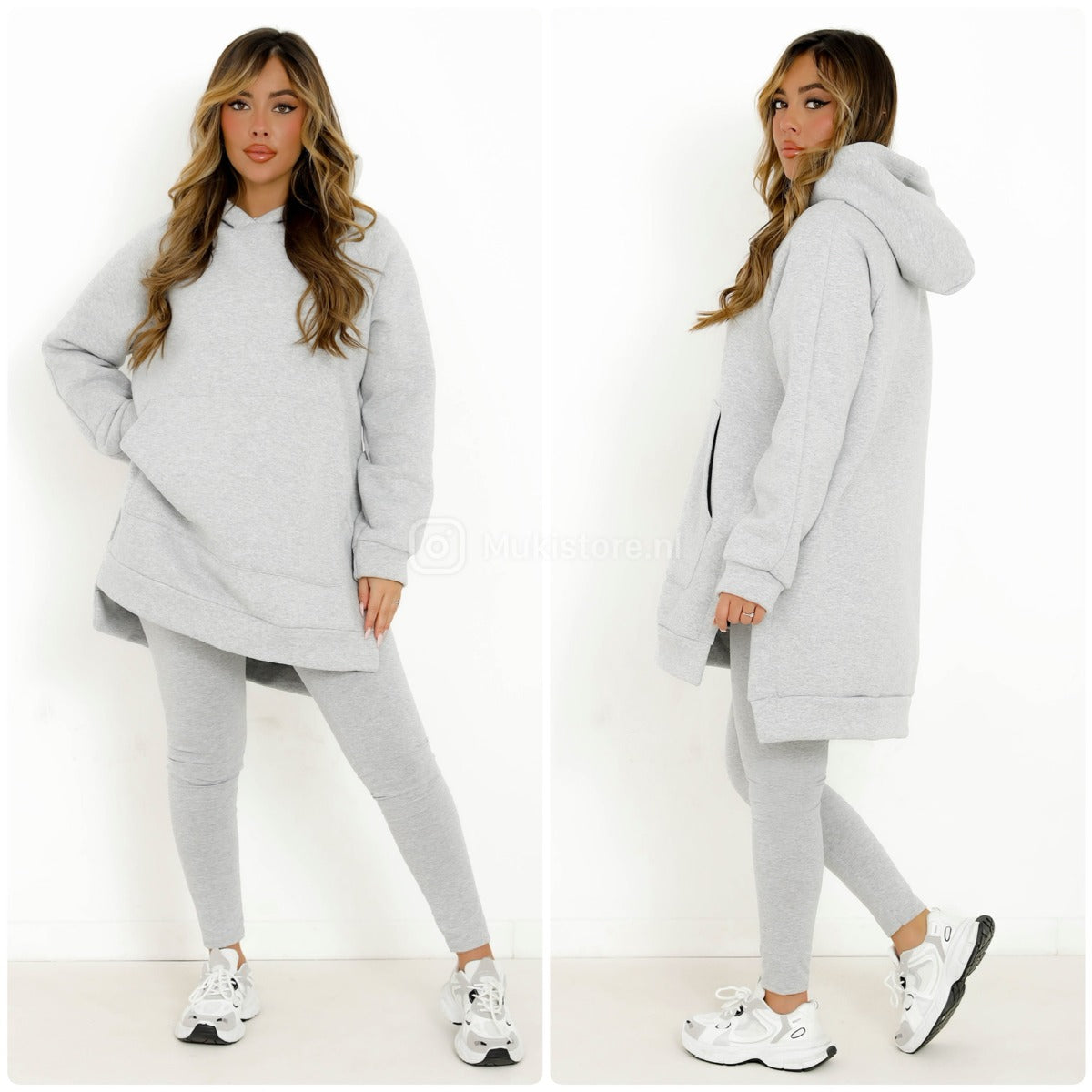 Hoodie + Legging Set Side Splits