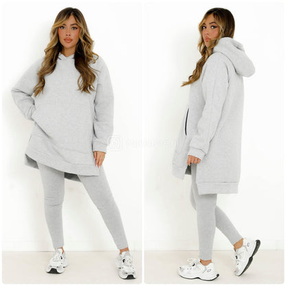Hoodie + Legging Set Side Splits