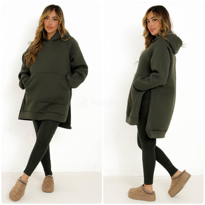 Hoodie + Legging Set Side Splits