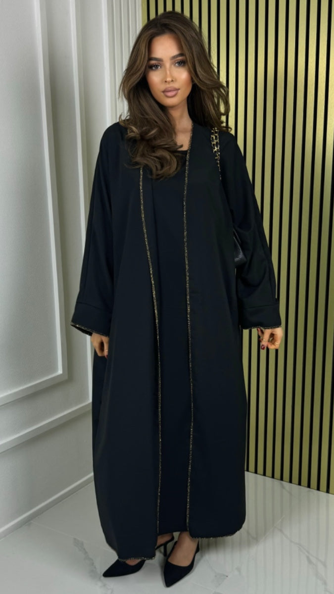 Golden Seam Two-Piece Set Kimono+Dress