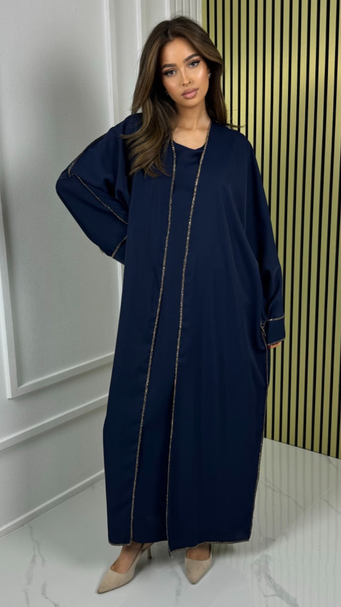 Golden Seam Two-Piece Set Kimono+Dress