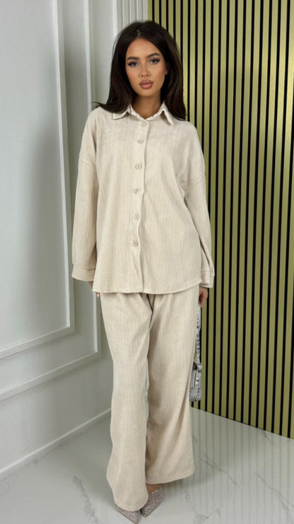 Thick Gloss Design Material Blouse Set