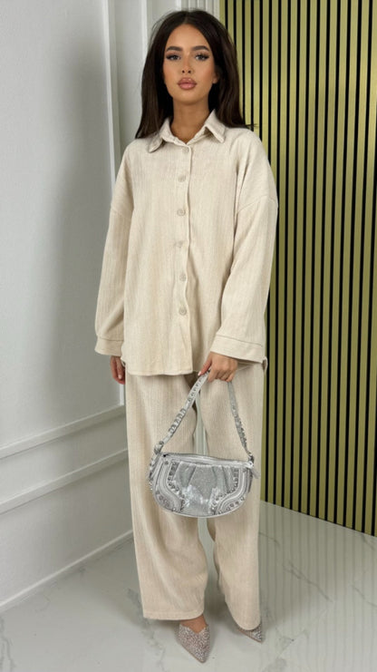 Thick Gloss Design Material Blouse Set