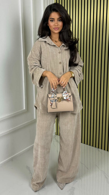 Thick Gloss Design Material Blouse Set