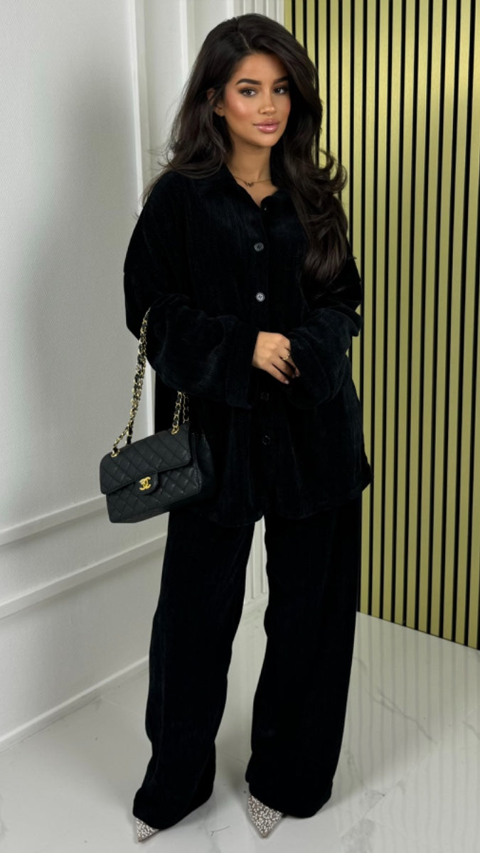 Thick Gloss Design Material Blouse Set