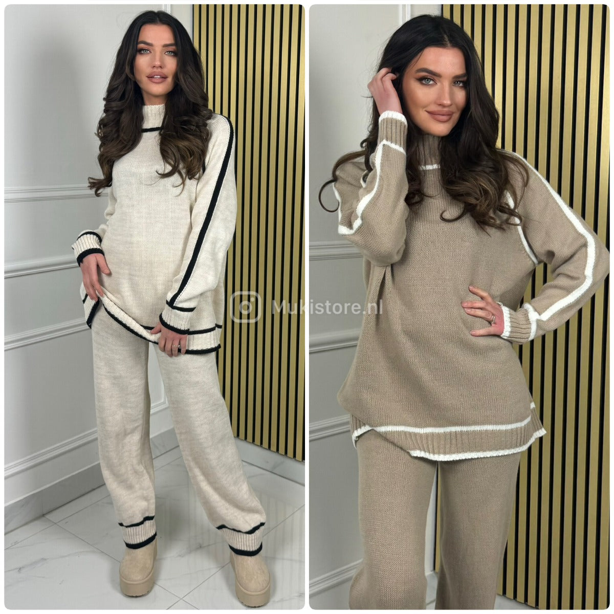 Knitwear Long Set Line Details 16165