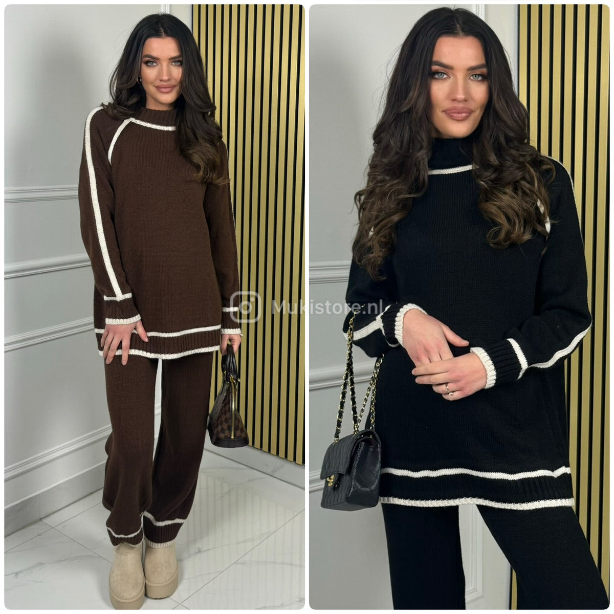 Knitwear Long Set Line Details 16165