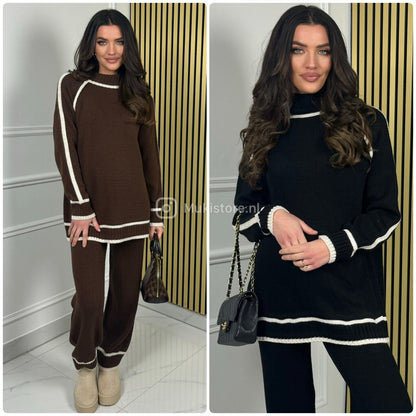 Knitwear Long Set Line Details 16165