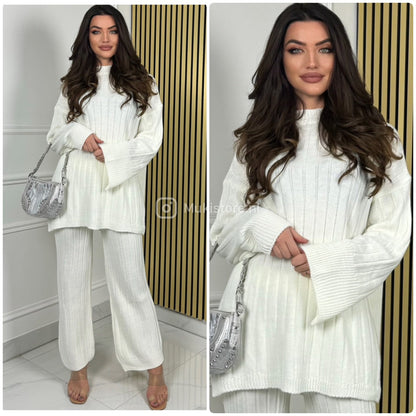 Knitwear Oversized Long Top Wide Leg And Sleeve Detail 23535