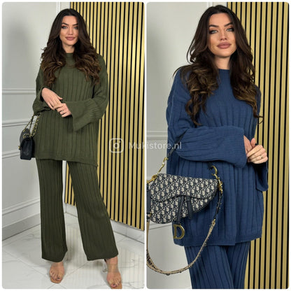 Knitwear Oversized Long Top Wide Leg And Sleeve Detail 23535