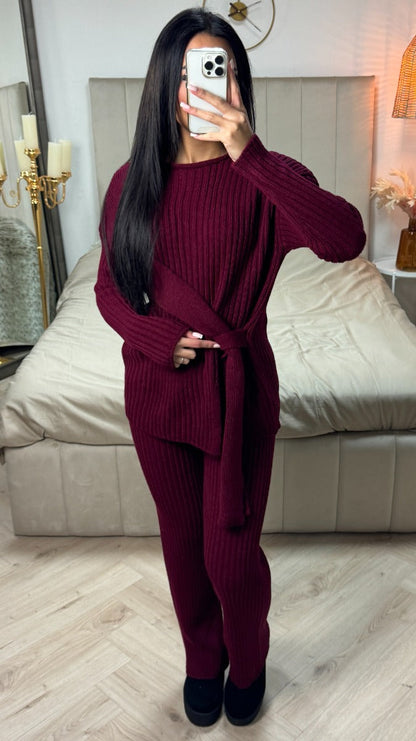 Knitwear Shawl Wrap Detail Set