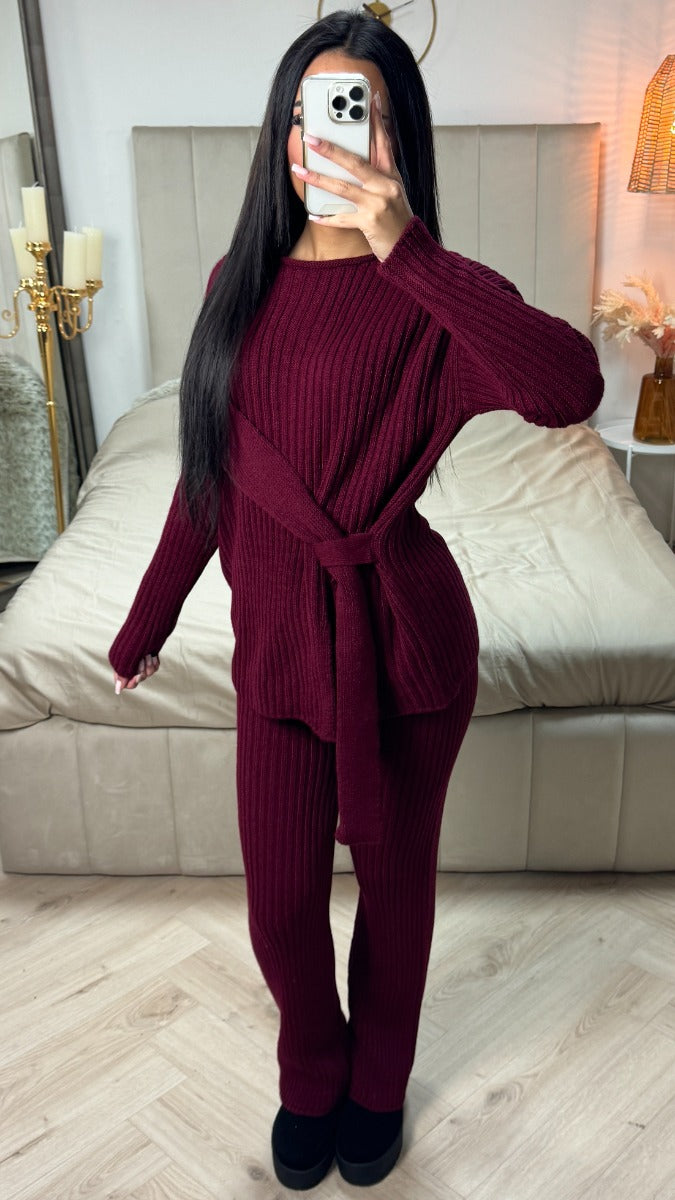 Knitwear Shawl Wrap Detail Set