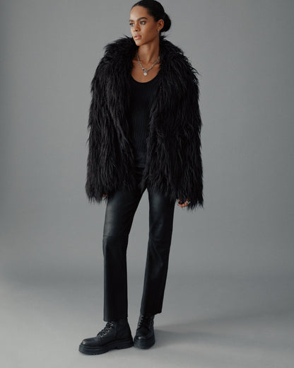 The Black Fluffy Jacket