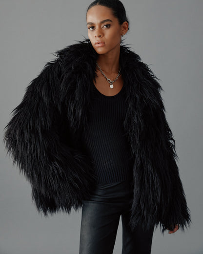 The Black Fluffy Jacket