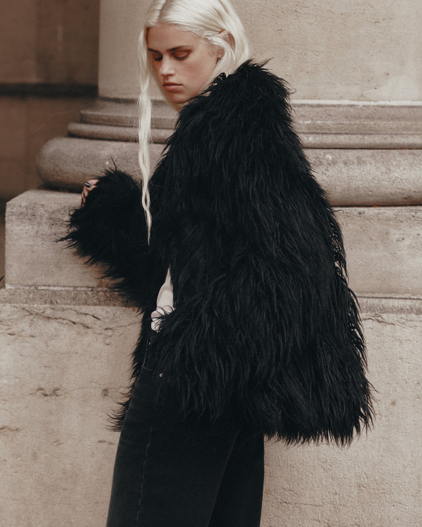 The Black Fluffy Jacket