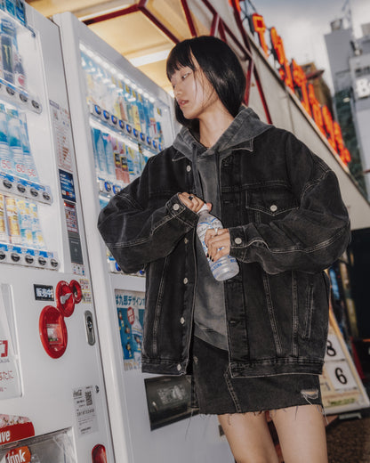 The Black Oversized Denim Jacket