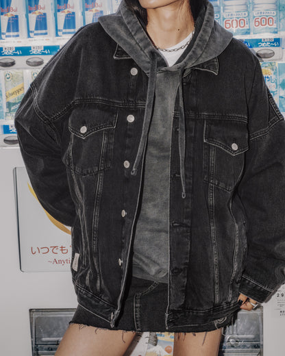 The Black Oversized Denim Jacket