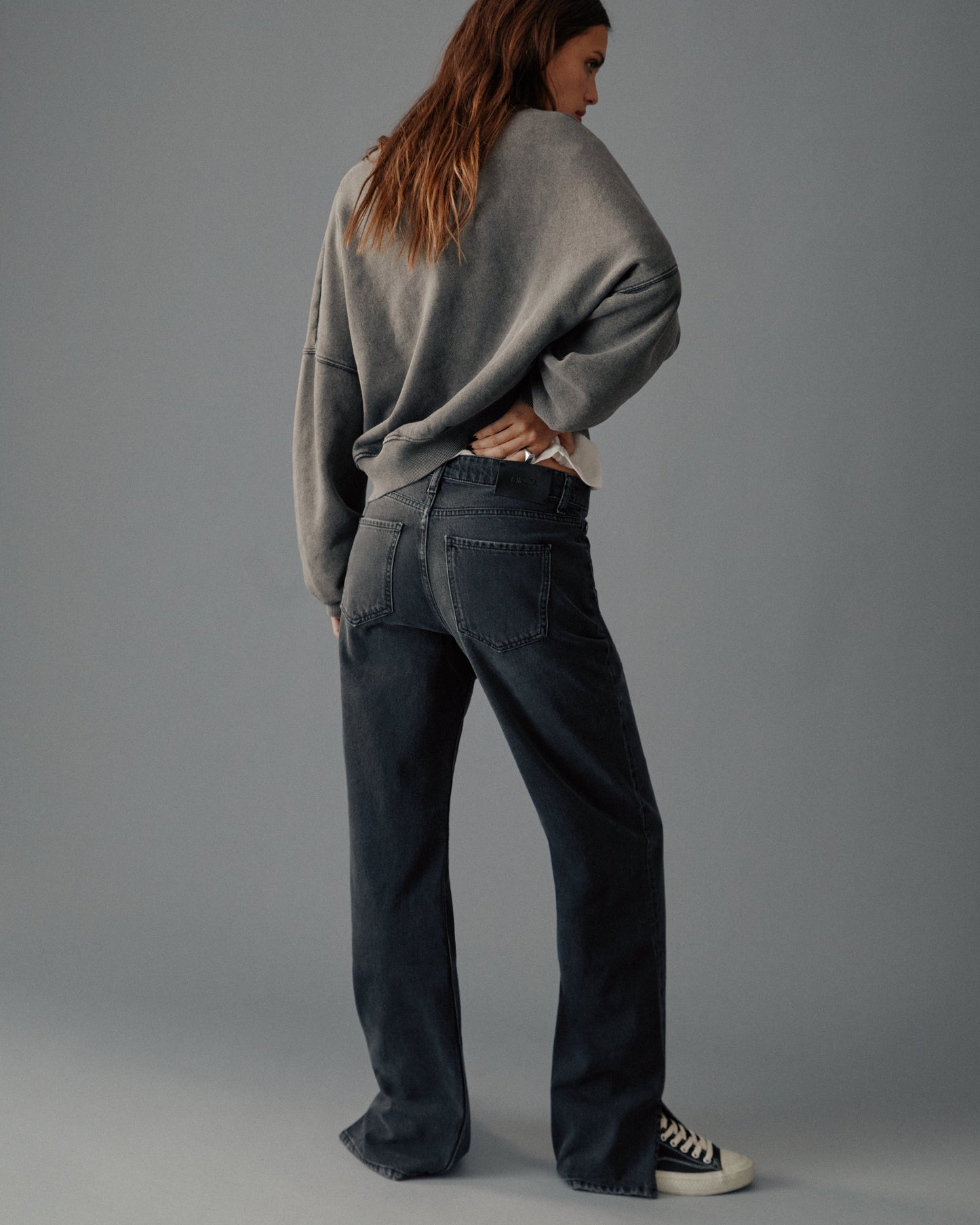 The Dark Faded Embroidered Standard Sweater