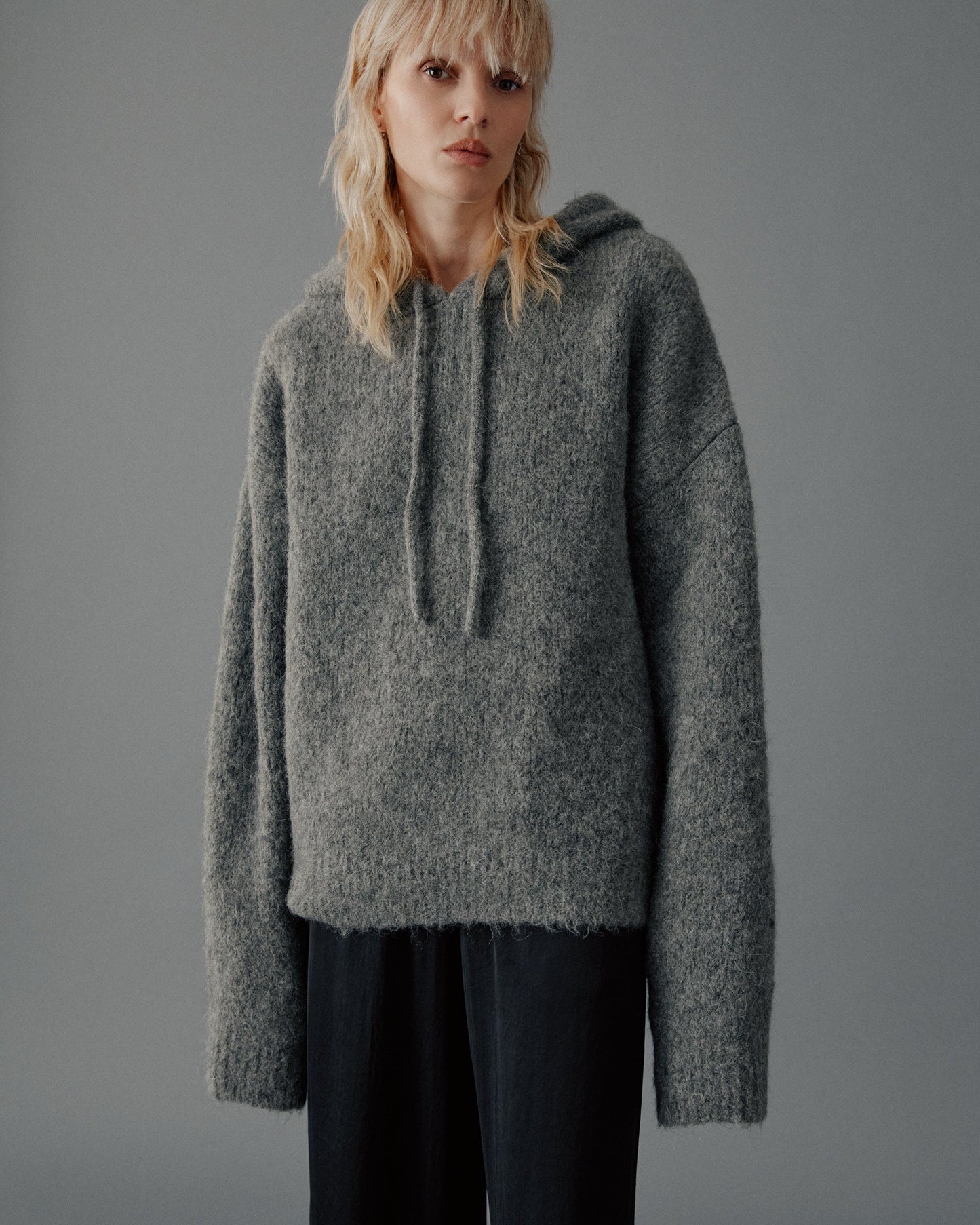 The Grey Fluffy Alpaca Hoodie