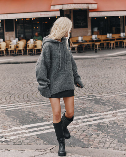 The Grey Fluffy Alpaca Hoodie