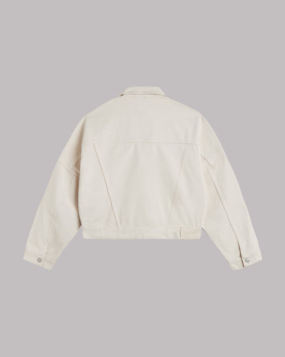 The White Cropped Denim Jacket